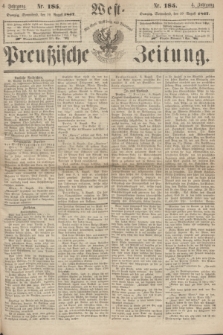 West-Preußische Zeitung. Jg.4, Nr. 185 (10 August 1867)