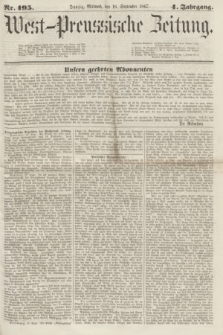 West-Preussische Zeitung. Jg.4, Nr. 195 (18 September 1867)