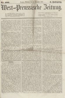 West-Preussische Zeitung. Jg.4, Nr. 196 (19 September 1867) + dod.