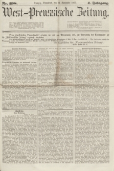 West-Preussische Zeitung. Jg.4, Nr. 198 (21 September 1867)