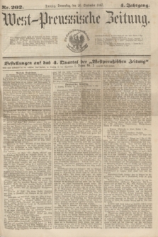 West-Preussische Zeitung. Jg.4, Nr. 202 (26 September 1867)