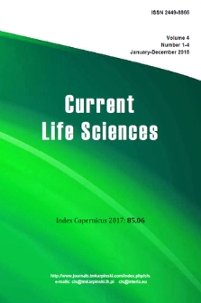 Current Life Sciences. Vol. 4, 2018, no. 1/4