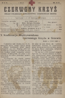 Czerwony Krzyż : organ Polskiego Towarzystwa Czerwonego Krzyża. 1921, nr 8-9