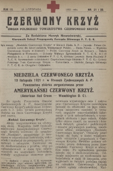 Czerwony Krzyż : organ Polskiego Towarzystwa Czerwonego Krzyża. 1921, nr 21-22