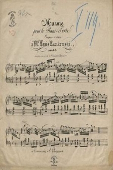 Mazure pour le piano-forte : composée et dédiée à Mr Louis Kaczkowski