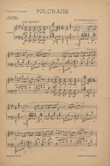 Polonaise : No. 1 Cis moll : Op. 26 : Klavier
