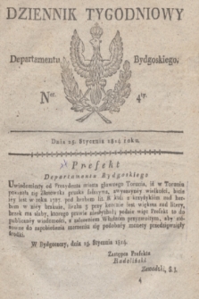 Dziennik Tygodniowy Departamentu Bydgoskiego. 1814, Ner. 4 (25 stycznia)