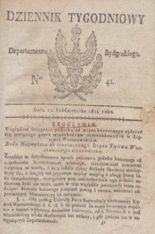 Dziennik Tygodniowy Departamentu Bydgoskiego. 1814, Ner. 41 (11 października) + dod.