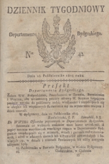 Dziennik Tygodniowy Departamentu Bydgoskiego. 1814, Ner. 42 (18 października) + dod.