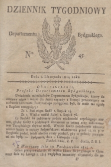 Dziennik Tygodniowy Departamentu Bydgoskiego. 1814, Ner. 45 (8 listopada) + dod.