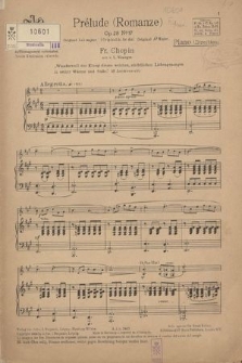 Prélude (Romanze) Op. 28 No. 17