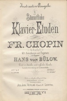 Sämmtliche Klavier-Etuden : Op. 10 und Op. 25
