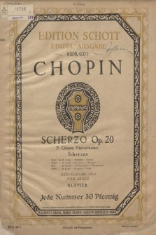 Scherzo Op. 20 : Klavier