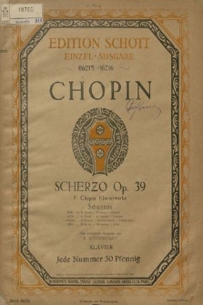 Scherzo Op. 39 : Klavier