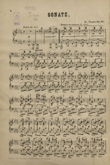 Sonate en Si bémol mineur : Op. 35