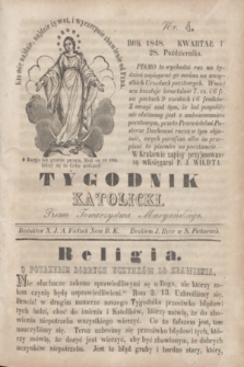Tygodnik Katolicki : pismo Towarzystwa Maryańskiego. 1848, kwartał I, Nr. 4 (28 października)