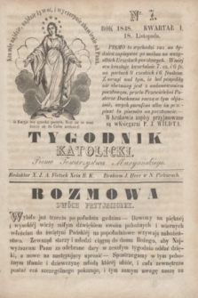 Tygodnik Katolicki : pismo Towarzystwa Maryańskiego. 1848, kwartał I, Nr. 7 (18 listopada)
