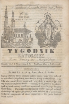 Tygodnik Katolicki : pismo Towarzystwa Maryańskiego. 1849, kwartał II, Nr 14 (5 stycznia)