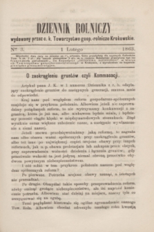 Dziennik Rolniczy : wydawany przez c. k. Towarzystwo gosp.-rolnicze Krakowskie. 1863, Ner 3 (1 lutego)