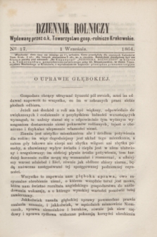 Dziennik Rolniczy : wydawany przez c. k. Towarzystwo gosp.-rolnicze Krakowskie. 1864, Ner 17 (1 września)