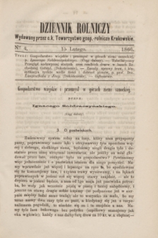Dziennik Rolniczy : wydawany przez c. k. Towarzystwo gosp.-rolnicze Krakowskie. 1866, Ner 4 (15 lutego)