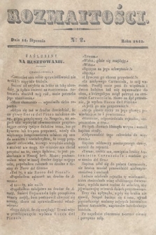 Rozmaitości : pismo dodatkowe do Gazety Lwowskiej. 1843, nr 2