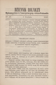 Dziennik Rolniczy : wydawany przez c. k. Towarzystwo gosp.-rolnicze Krakowskie. 1867, Ner 23 (1 grudnia)