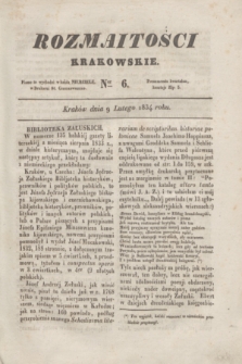 Rozmaitości Krakowskie. 1834, Ner 6 (9 lutego)