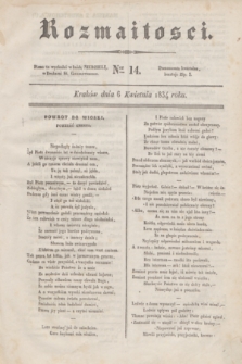 Rozmaitości. 1834, Ner 14 (6 kwietnia)