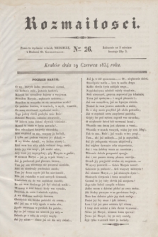 Rozmaitości. 1834, Ner 26 (29 czerwca)