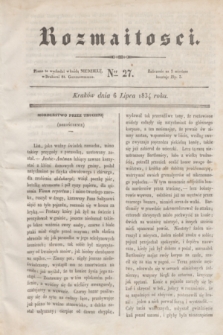 Rozmaitości. 1834, Ner 27 (6 lipca)