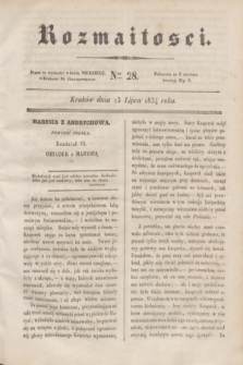 Rozmaitości. 1834, Ner 28 (13 lipca)