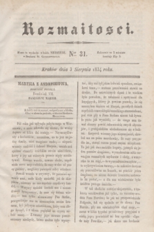 Rozmaitości. 1834, Ner 31 (3 sierpnia)