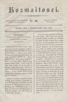 Rozmaitości. 1834, Ner 40 (5 października)
