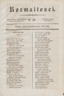 Rozmaitości. 1834, Ner 43 (26 października)