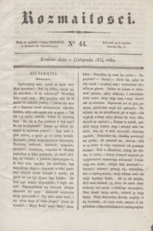 Rozmaitości. 1834, Ner 44 (2 listopada)