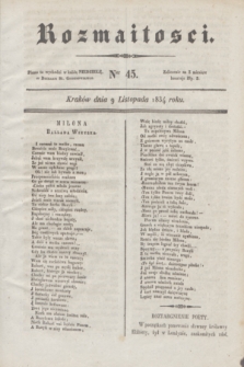 Rozmaitości. 1834, Ner 45 (9 listopada)