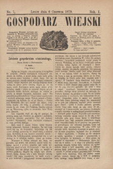 Gospodarz Wiejski. R.1, nr 7 (6 czerwca 1879)