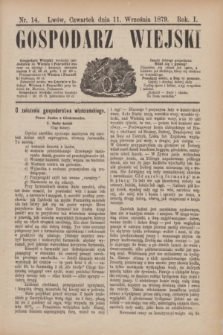 Gospodarz Wiejski. R.1, nr 14 (11 września 1879)