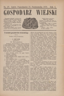 Gospodarz Wiejski. R.1, nr 17 (27 października 1879)
