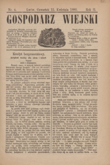 Gospodarz Wiejski. R.2, nr 4 (15 kwietnia 1880)