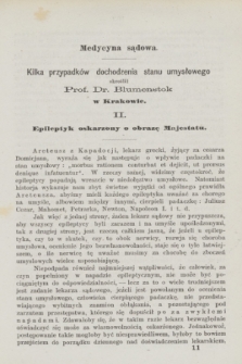 Służba Zdrowia Publicznego : czasopismo poświęcone wszystkim gałęziom umiejętności lekarskiej, ze szczególnym względem na medycynę publiczną. 1872, [T.1], [z. 3] ([marzec])