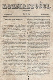 Rozmaitości : pismo dodatkowe do Gazety Lwowskiej. 1843, nr 18