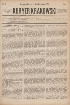 Kuryer Krakowski. R.1, nr 7 (22 października 1876)