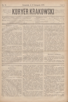 Kuryer Krakowski. R.1, nr 21 (9 listopada 1876)