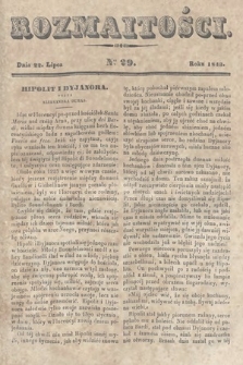 Rozmaitości : pismo dodatkowe do Gazety Lwowskiej. 1843, nr 29