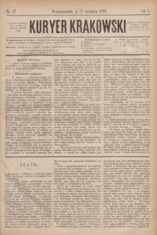 Kuryer Krakowski. R.1, nr 47 (11 grudnia 1876)