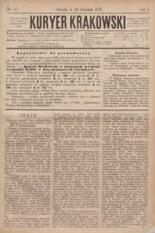 Kuryer Krakowski. R.1, nr 62 (30 grudnia 1876)