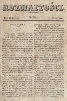 Rozmaitości : pismo dodatkowe do Gazety Lwowskiej. 1843, nr 34