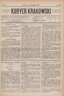 Kuryer Krakowski. R.2, nr 36 (14 lutego 1877)